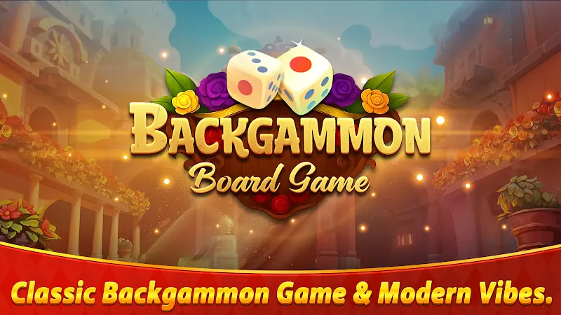 Ταμπλό τάβλι με ζάρια στην εφαρμογή Backgammon Offline